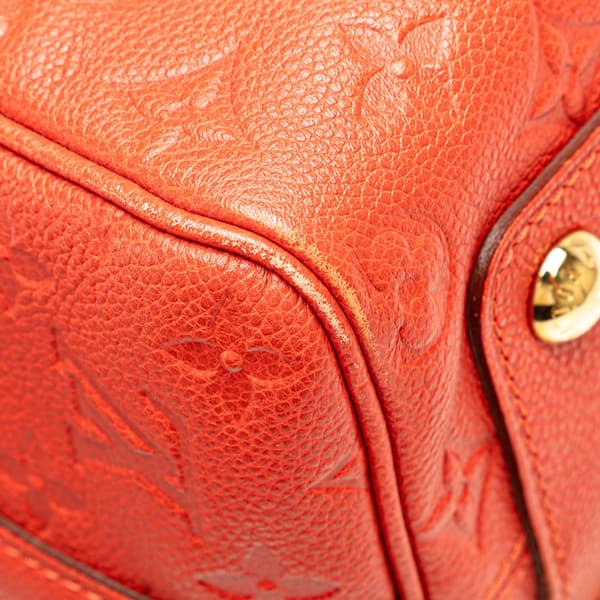 Pre-owned Louis Vuitton Monogram Empreinte Speedy Bandouliere 25 Red