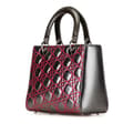 Miniatyrbillede 2 af 9: Pre-owned Dior Anselm Reyle Medium Metallic Lambskin Cannage Lady Dior Gray
