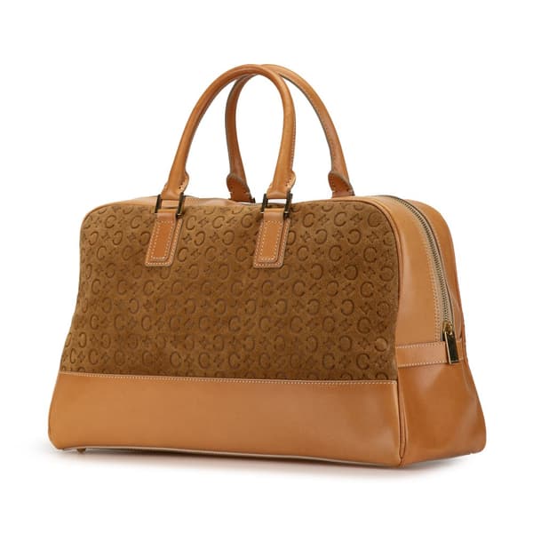 Pre-owned Celine Suede C Macadam Handbag Brown