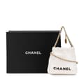 Miniatyrbild 8 av 8: Pre-owned Chanel Mini Shiny Calfskin 22 Hobo White