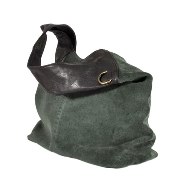 Säck i mocka - CMLPB - Grön - Kalvskinn - Handburen - Unisex