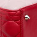 Pikkukuva 10 / 10: Pre-owned Dior Medium Tricolor Lambskin Cannage Lady Dior Red