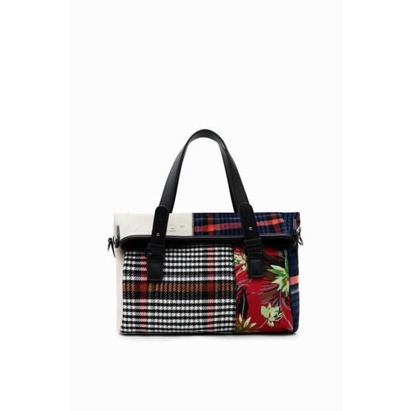Desigual Cucos Patch Loverty 2.0 handväska för kvinnor - vit/blå/orange - TU
