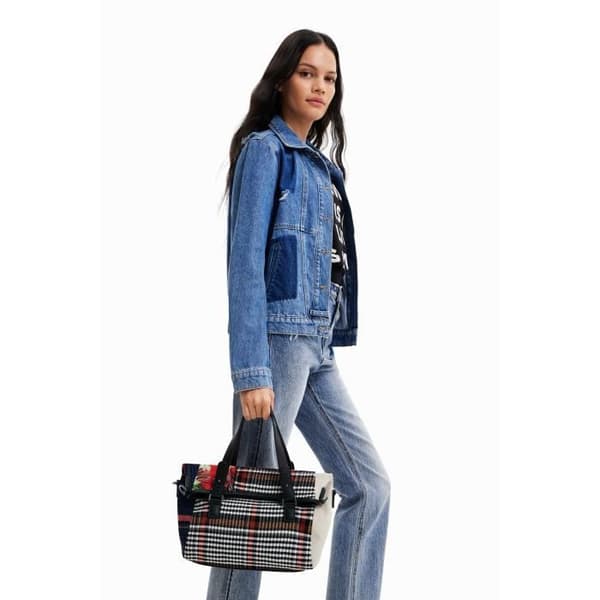 Desigual Cucos Patch Loverty 2.0 handväska för kvinnor - vit/blå/orange - TU