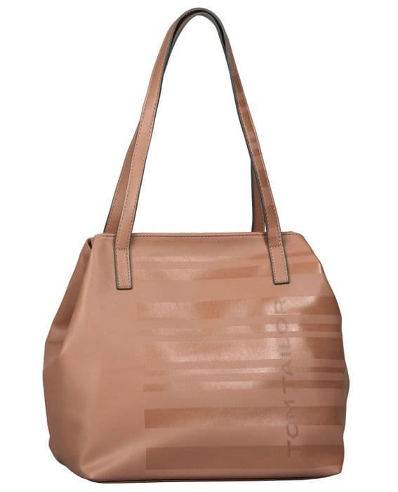 Axelväska - TOM TAILOR - Miri Zip Shopper L - Rosa - Polyuretan - Dragkedja