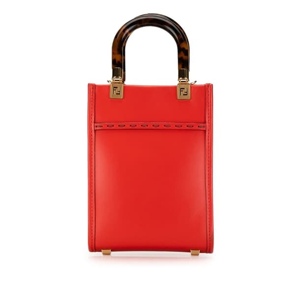 Pre-owned Fendi Mini Sunshine Shopper Tote Pink