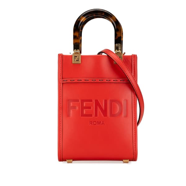 Pre-owned Fendi Mini Sunshine Shopper Tote Pink
