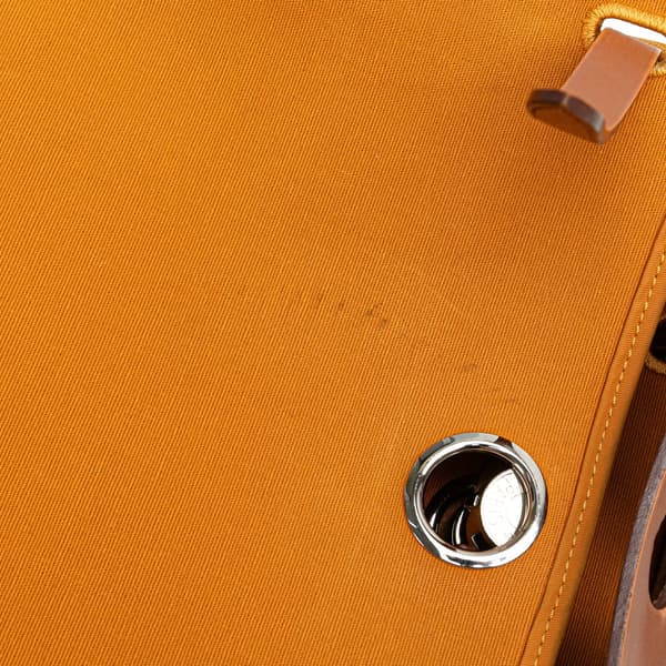 Pre-owned Hermès Toile Herbag Zip 31 Orange