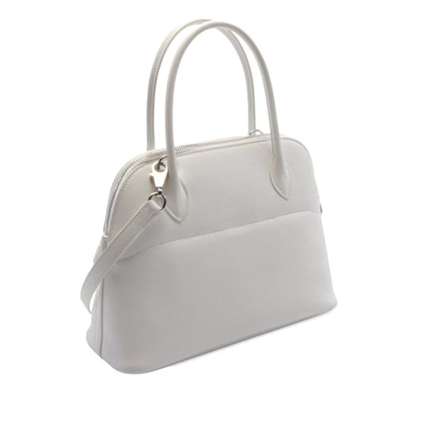 Pre-owned Hermès Epsom Bolide 27 White
