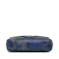 Miniatyrbilde 3 av 9: Pre-owned Fendi Large Zucca Perforated Leather Baguette Satchel Blue