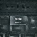Miniatyrbilde 6 av 9: Pre-owned Fendi Large Zucca Perforated Leather Baguette Satchel Blue