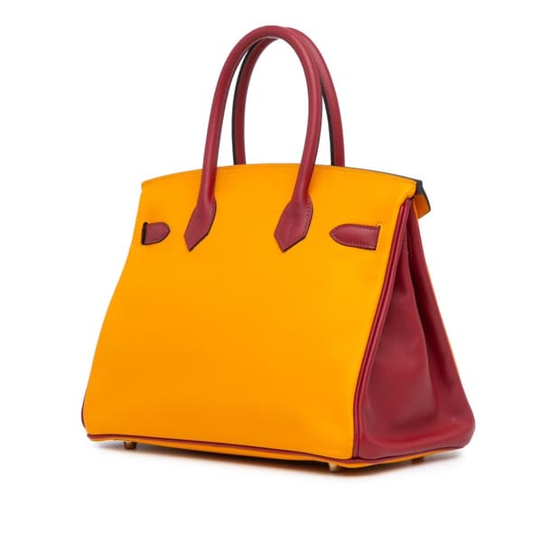 Pre-owned Hermès HSS Special Order Bicolor Swift Birkin Retourne 30 Yellow