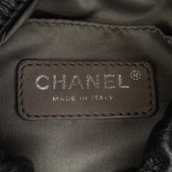 Pre-owned Chanel CC Calfskin Dual Twin Chain Handbag Black