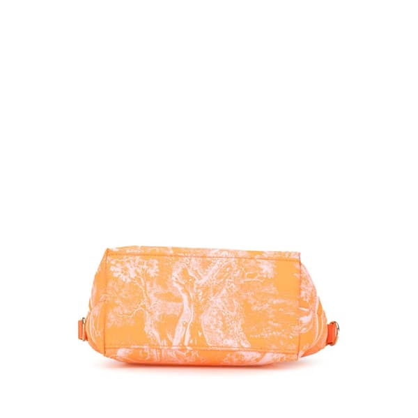 Pre-owned Dior Small Technical Fabric Toile de Jouy Reverse DiorTravel Nomad Pouch Orange