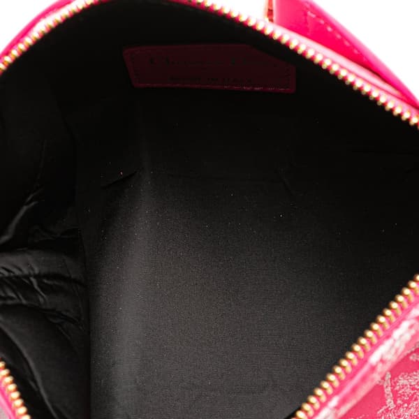 Pre-owned Dior Medium Technical Fabric Toile de Jouy Reverse DiorTravel Nomad Pouch Pink