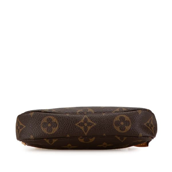 Pre-owned Louis Vuitton Monogram Mini Pochette Accessoires Brown