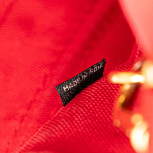 Pre-owned Prada Small Canvas Canapa Logo Satchel Red