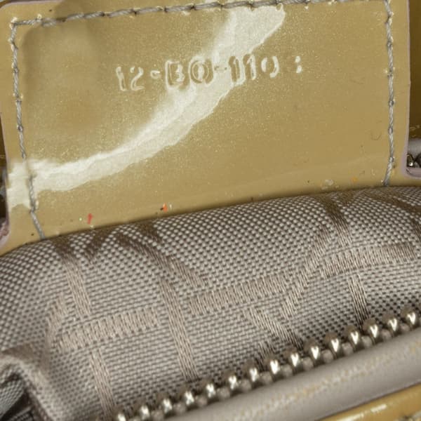 Pre-owned Dior Medium Patent Cannage Lady Dior Brown