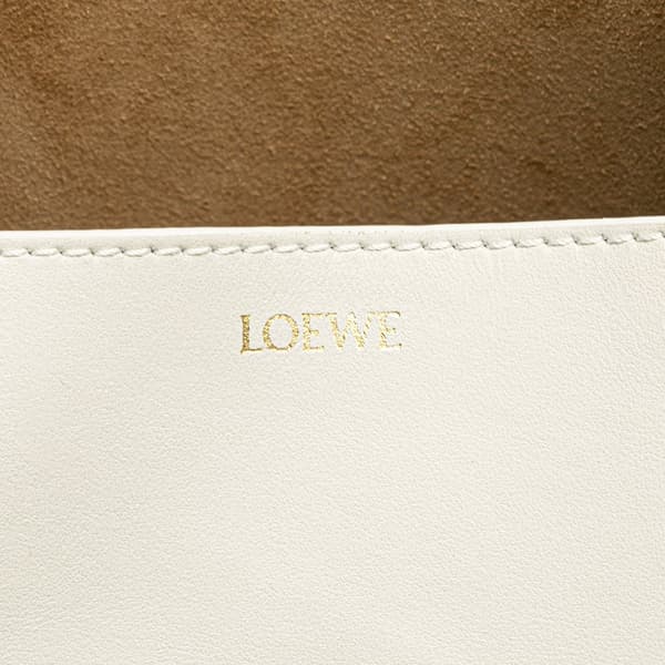 Pre-owned LOEWE Mini Bicolor Calfskin Puzzle Fold Tote Brown