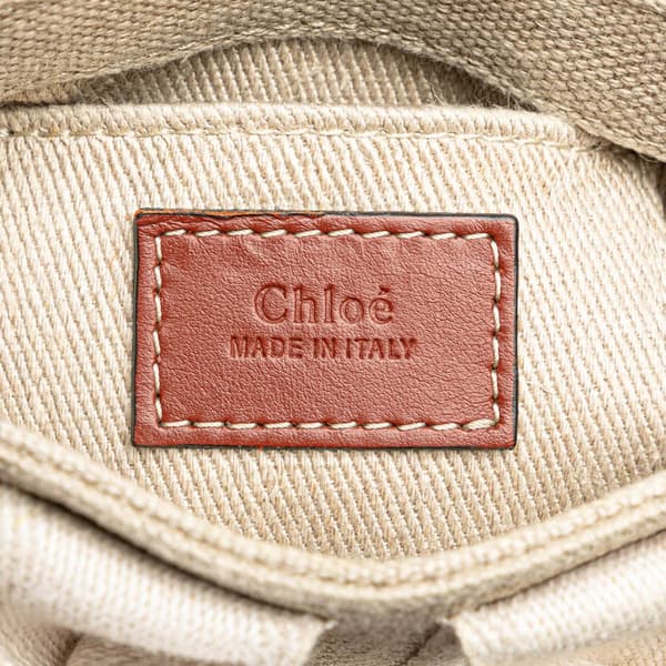 Pre-owned Chloé Mini Canvas Woody Satchel Brown