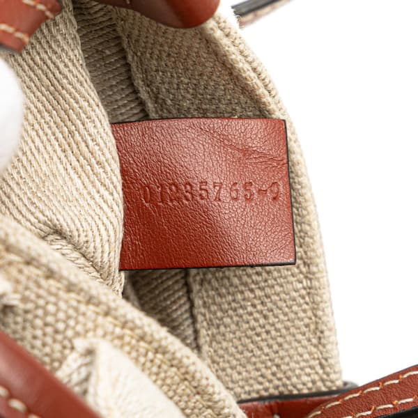 Pre-owned Chloé Mini Canvas Woody Satchel Brown