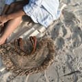 Miniatyrbild 2 av 3: Rootz Beige Axelväska med fransar Strandväska Tote Shopping Bag SUMBAWA