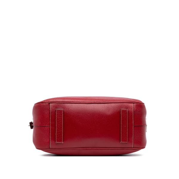 Pre-owned Prada Cinghiale Bauletto Handbag Red