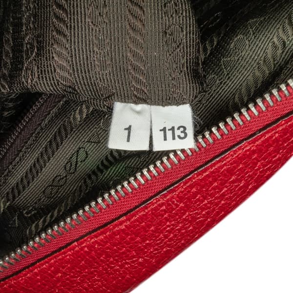 Pre-owned Prada Cinghiale Bauletto Handbag Red