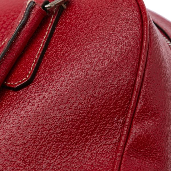 Pre-owned Prada Cinghiale Bauletto Handbag Red