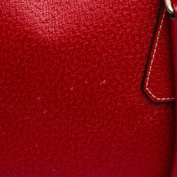Pre-owned Prada Cinghiale Bauletto Handbag Red