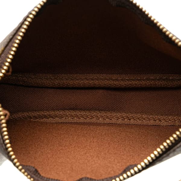 Pre-owned Louis Vuitton Monogram Mini Pochette Accessoires Brown