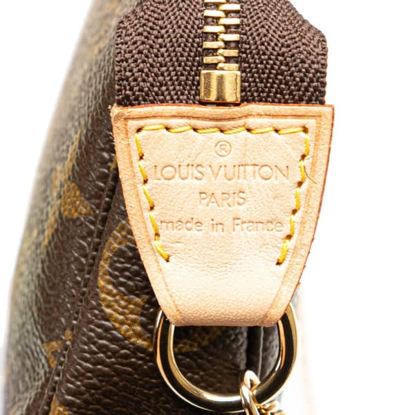 Pre-owned Louis Vuitton Monogram Mini Pochette Accessoires Brown
