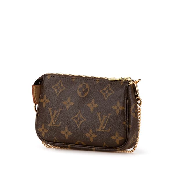 Pre-owned Louis Vuitton Monogram Mini Pochette Accessoires Brown