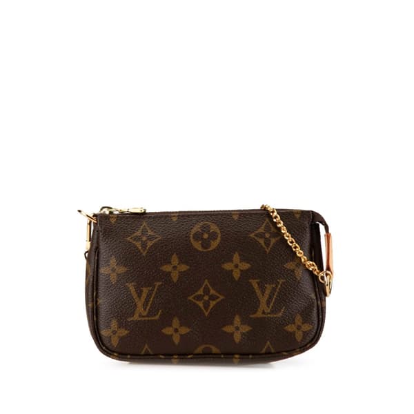 Pre-owned Louis Vuitton Monogram Mini Pochette Accessoires Brown