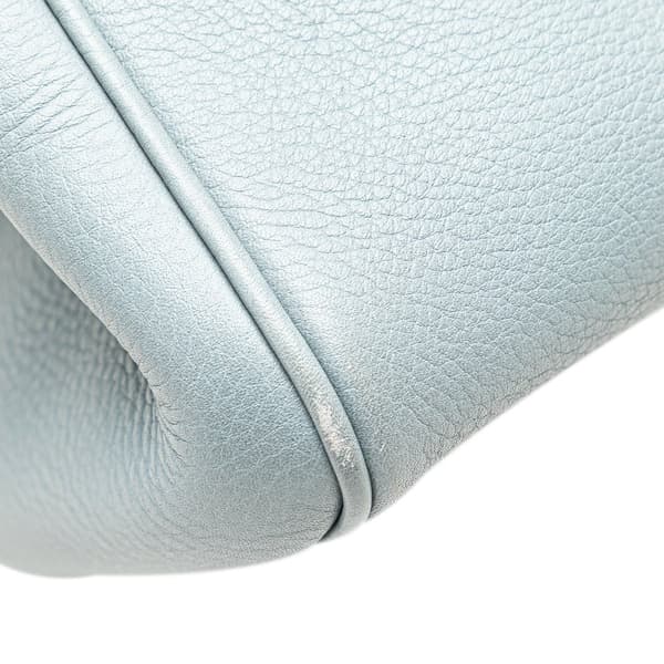 Pre-owned Gucci Small Calfskin Bamboo Shopper Satchel Blue