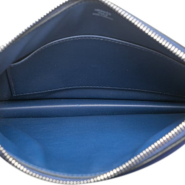 Pre-owned Hermès Tadelakt Kelly Cadena Handbag Blue