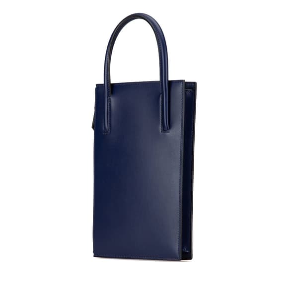 Pre-owned Hermès Tadelakt Kelly Cadena Handbag Blue