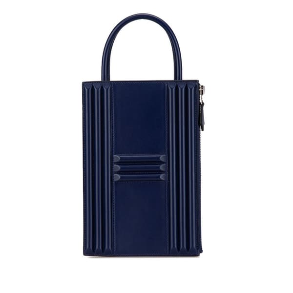 Pre-owned Hermès Tadelakt Kelly Cadena Handbag Blue