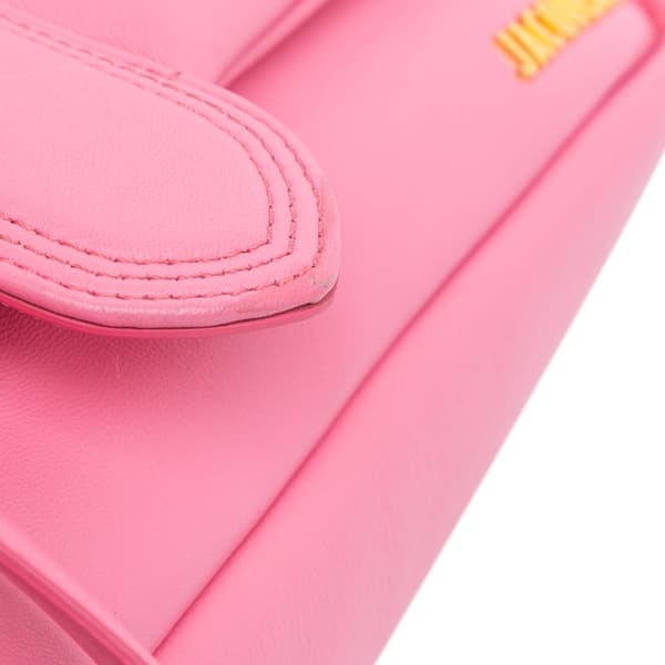 Pre-owned Jacquemus Lambskin Le Bambimou Satchel Pink