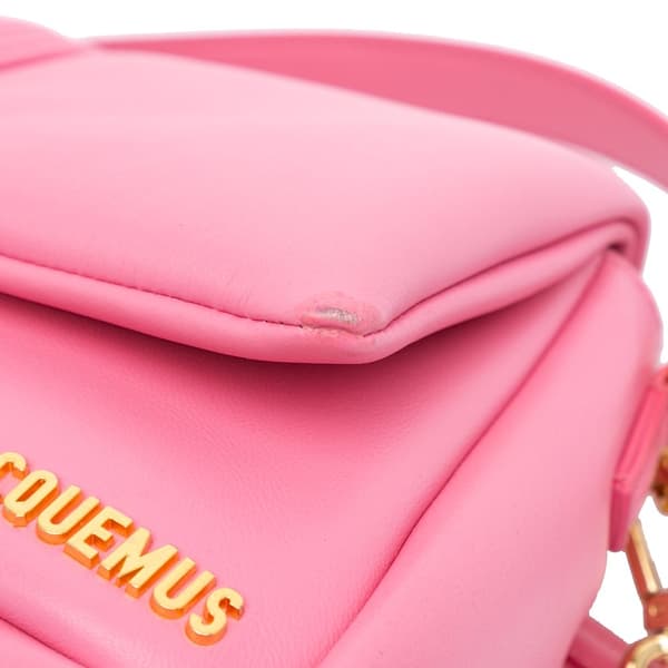 Pre-owned Jacquemus Lambskin Le Bambimou Satchel Pink