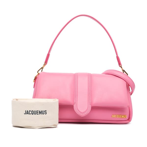 Pre-owned Jacquemus Lambskin Le Bambimou Satchel Pink
