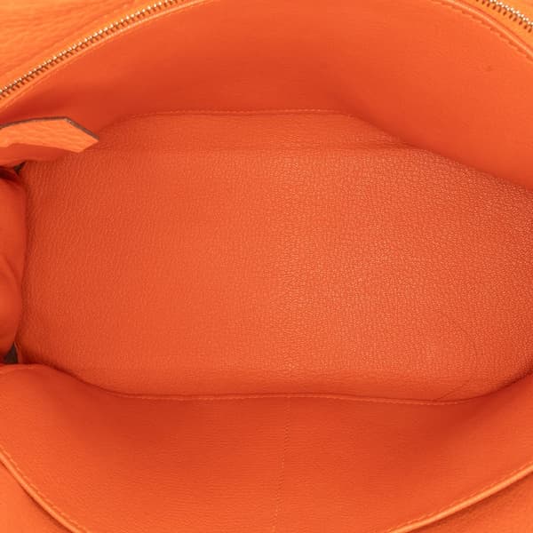 Pre-owned Hermès Togo Kelly II Retourne 28 Orange