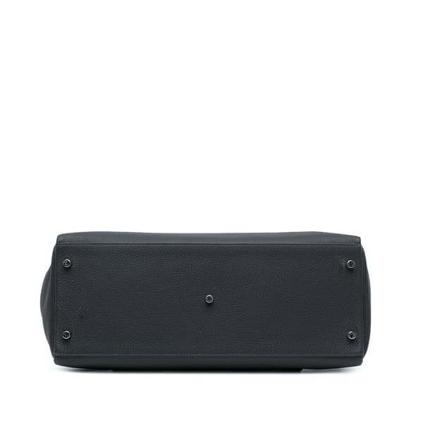Pre-owned Hermès Togo Maxi Kelly 42 Black