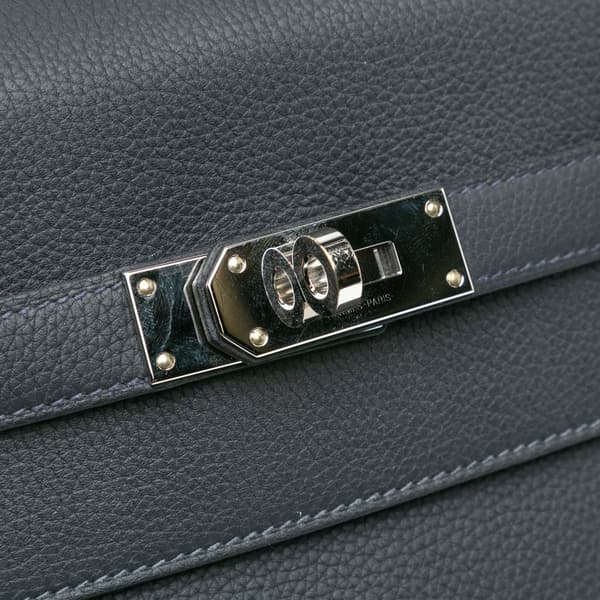 Pre-owned Hermès Togo Maxi Kelly 42 Black