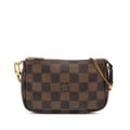 Miniatyrbilde 1 av 8: Pre-owned Louis Vuitton Damier Ebene Mini Pochette Accessoires Brown