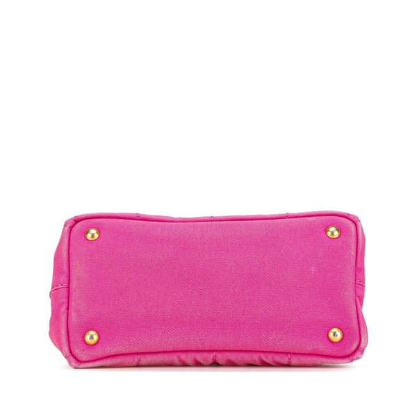 Pre-owned Prada Small Canvas Canapa Logo Satchel Pink