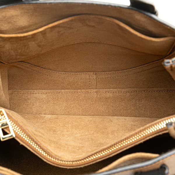 Pre-owned LOEWE Small Leather Gate Top Handle Satchel Brown