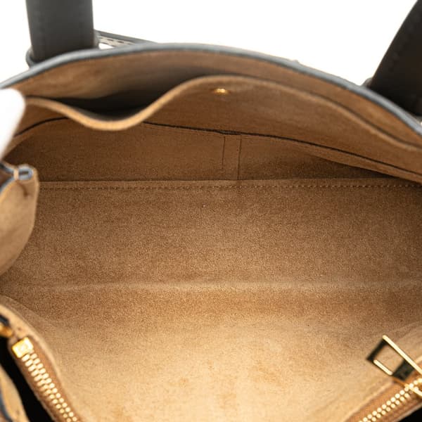 Pre-owned LOEWE Small Leather Gate Top Handle Satchel Brown