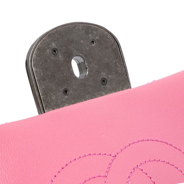 Pre-owned Chanel Small Goatskin Double Carry Waist Chain Flap Pink