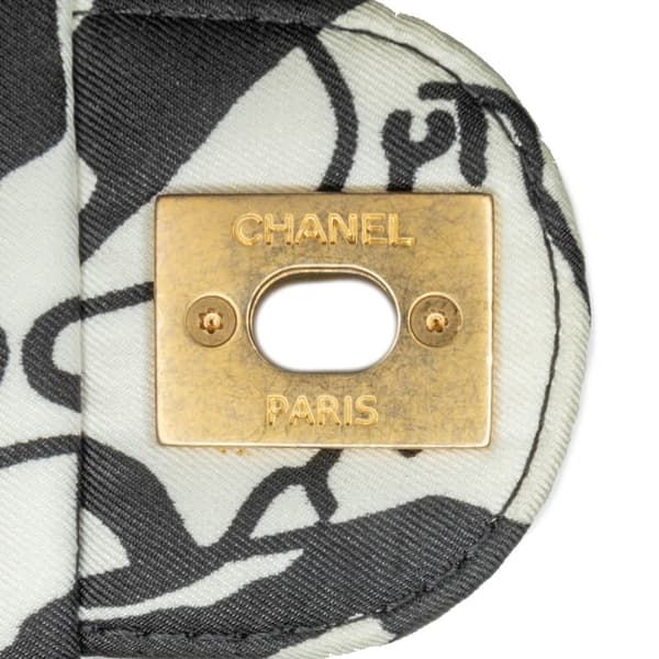 Pre-owned Chanel Mini Printed Canvas Deer Coco Flap White